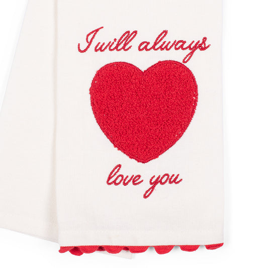 Dolly Parton Tea Towel Love Story Chenille Heart-2