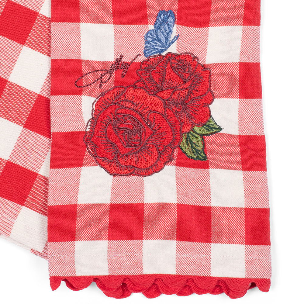 Dolly Parton Denim Country Tea Towel Chambray Rose-2