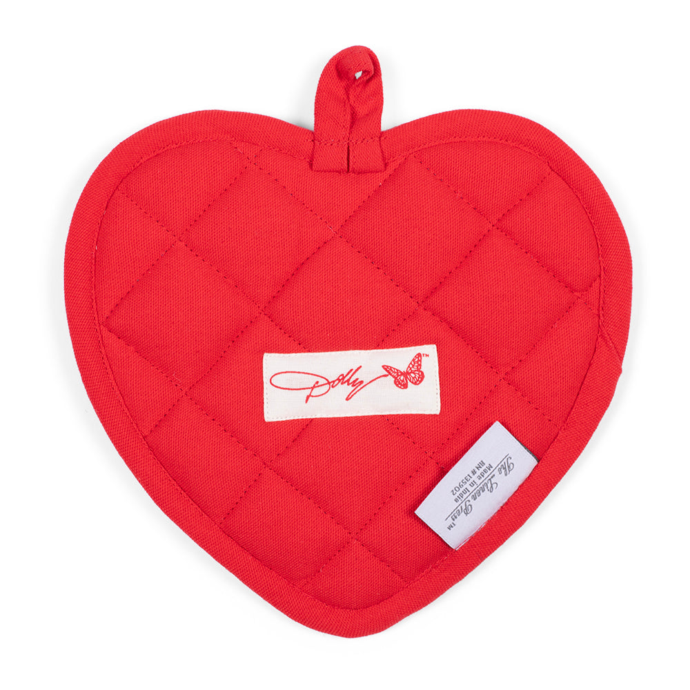 Dolly Parton Pot Holder I Will Always Love You Heart Shaped-2