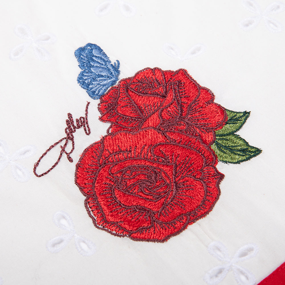 Dolly Parton Denim Country Apron Gingham Eyelet-3