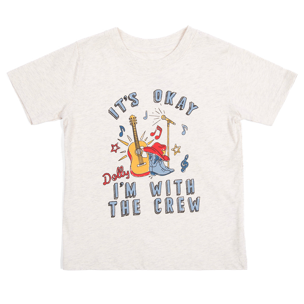 Dolly Parton T-Shirt I'm With The Crew Toddler - Natural Heather - 7