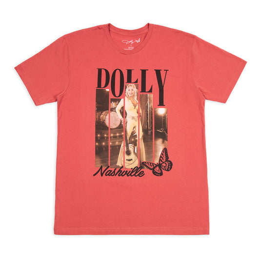 Dolly Parton Tee Yellow Poster - Pink - XXL