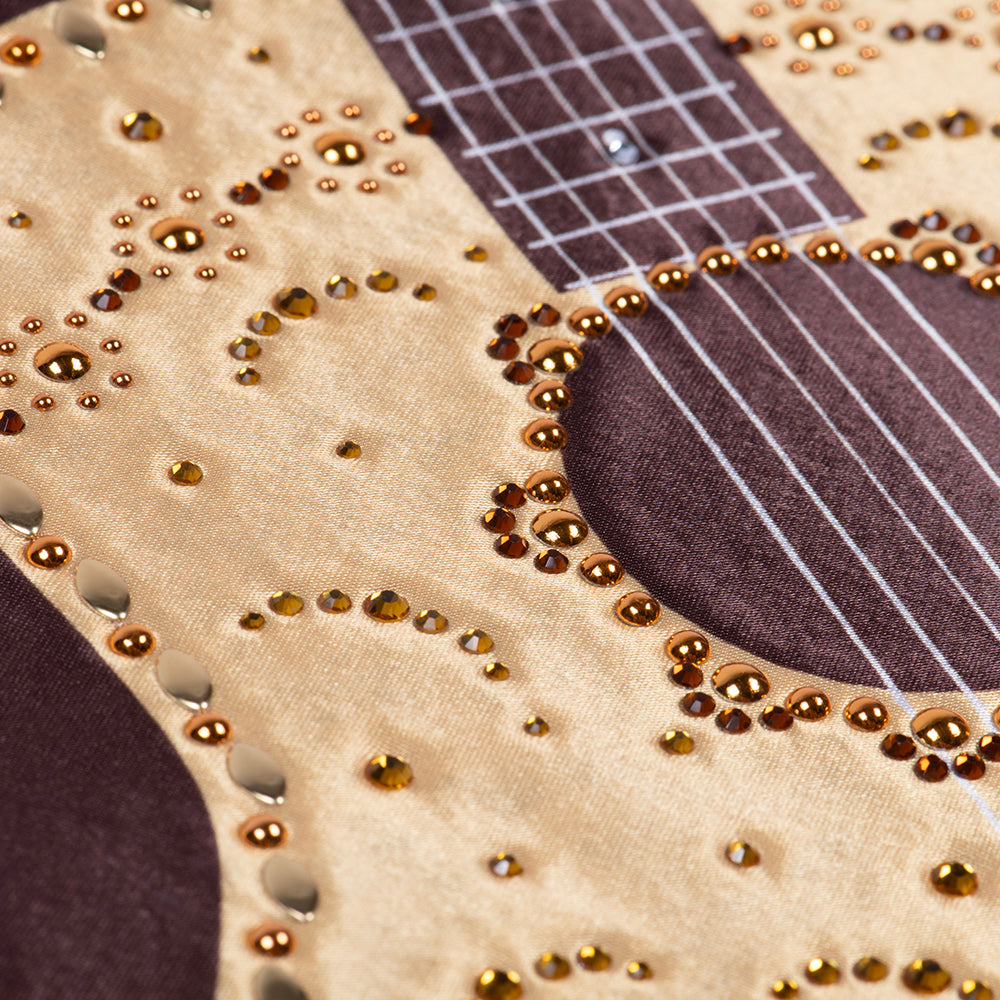 Dolly Parton Guitar Pullover Satin Jeweled-8