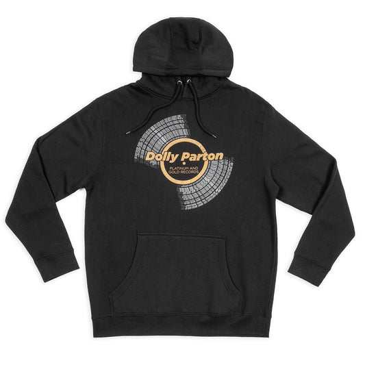 Dolly Parton Hoodie Platinum & Gold Record  - Black - XL