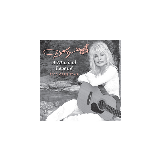 Official Dolly Parton Merchandise. Beautiful black and white photos of Dolly Parton taken throughout her musical career paired with her song lyrics will keep fans inspired and entertained. The calendar includes grid space for notes, appointments, and reminders, and is the perfect size for