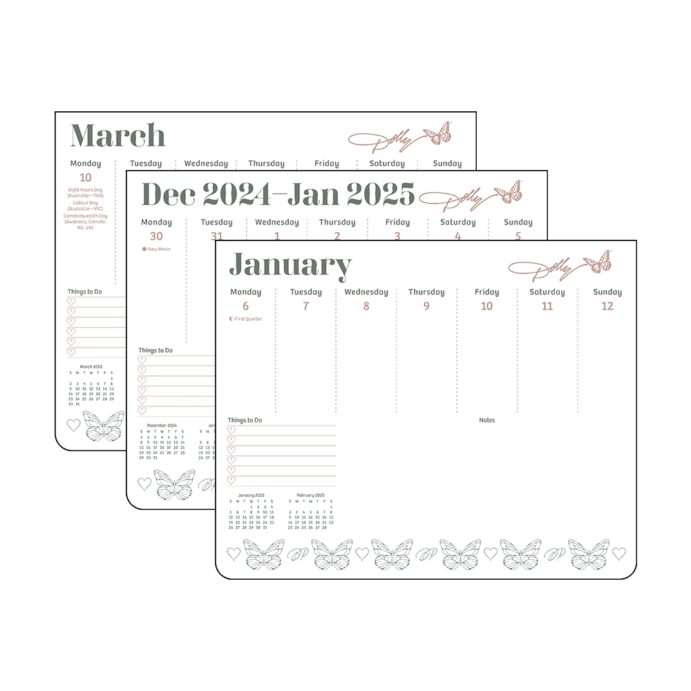 Dolly Parton 2025 Weekly Desk Pad Calendar - Pre-Order Shipping August 27th dolly-parton-2025-weekly-desk-pad-calendar-pre-order-shipping-august-27th