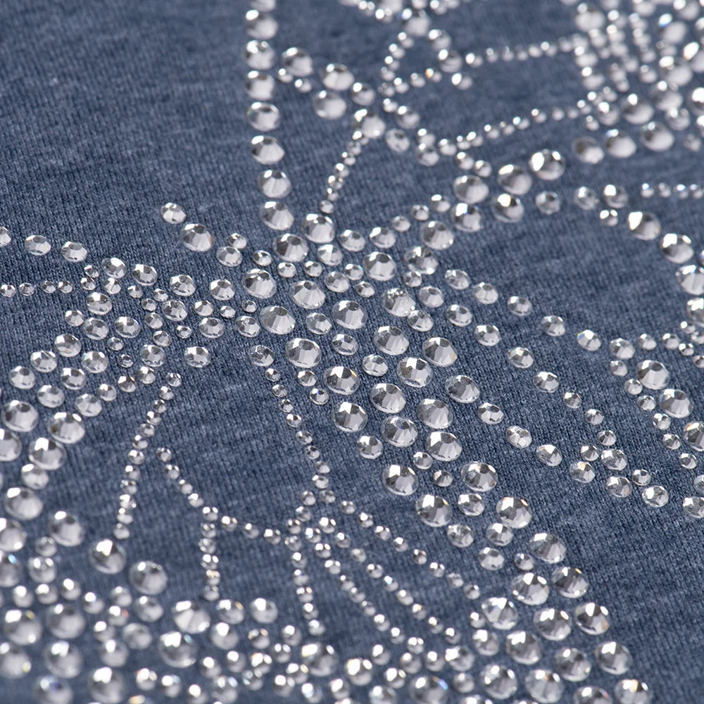 Back view of the solid navy sleeveless tank top silhouette