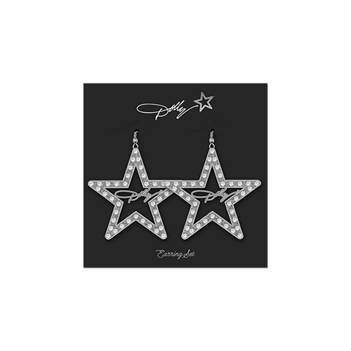 Rhinestone Earrings: A Pair of Elegant Diamond Star Earrings Inspired by Dolly Parton Style