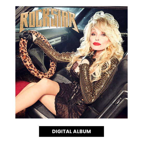 Woman in car with leopard cover, special guest in Rockstar Digital Album