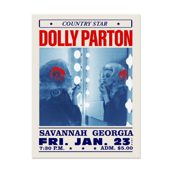 Show Poster Savannah Georgia featuring country star Dollyton promotional art