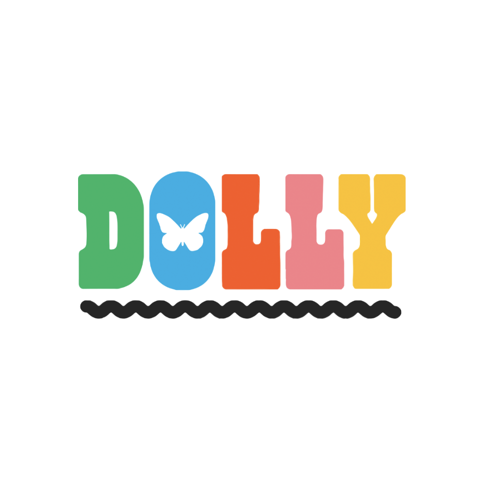 Colorful ’dolly’ lettering - STICKER SET available at our store