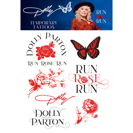 Temporary Tattoo Sheet featuring poppy run designs for unique and stylish temporary tattoos